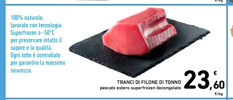 Tranci di filone di tonno