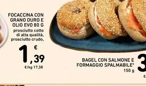 Focaccina con grano duro e olio evo