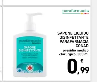 Sapone liquido disinfettante Parafarmacia Conad