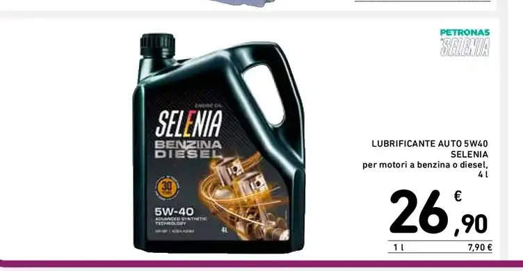 Lubrificante auto 5W40 Selenia