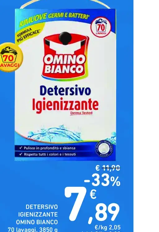 Detersivo igienizzante Omino Bianco