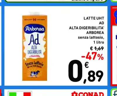 Latte UHT alta digeribilità Arborea
