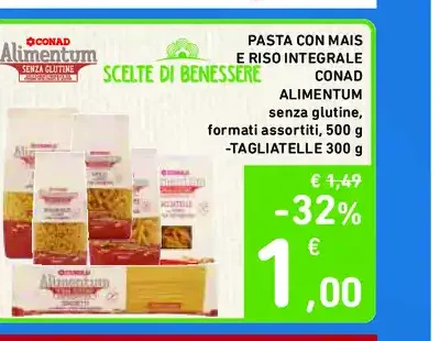 Pasta senza glutine Alimentum Conad