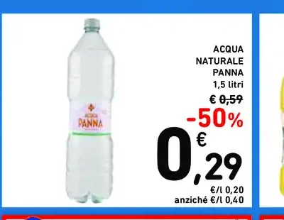 Acqua naturale Panna