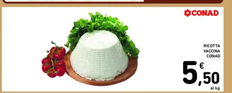 Ricotta vaccina Conad