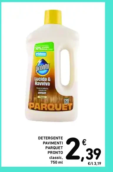 Detergente pavimenti Piùnto Parquet
