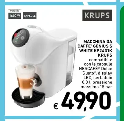 Macchina da caffè Genius White KP2431K