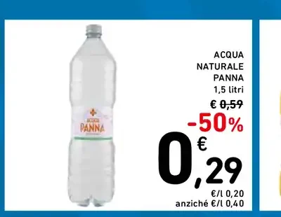 Acqua naturale Panna