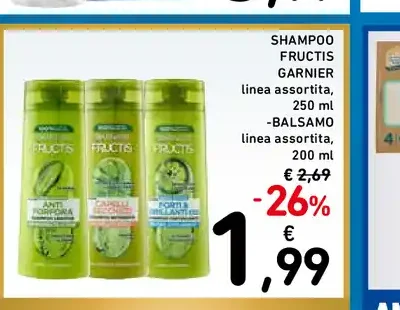 Shampoo e balsamo Fructis Garnier