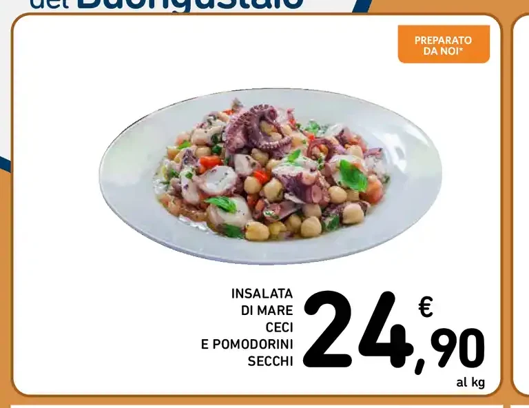 Insalata di mare ceci e pomodorini secchi