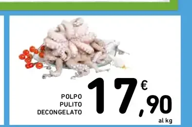 Polpo pulito decongelato