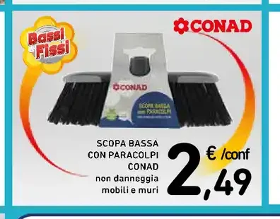 Scopa bassa con paracolpi Conad
