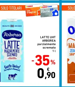 Latte UHT Arborea parzialmente scremato