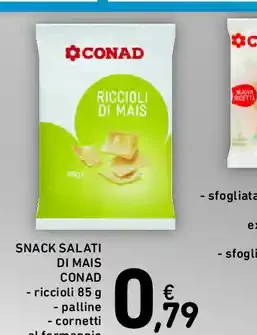 Snack salati di mais Conad