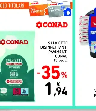 Salviette disinfettanti pavimenti Conad