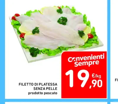 Filetto di platessa senza pelle