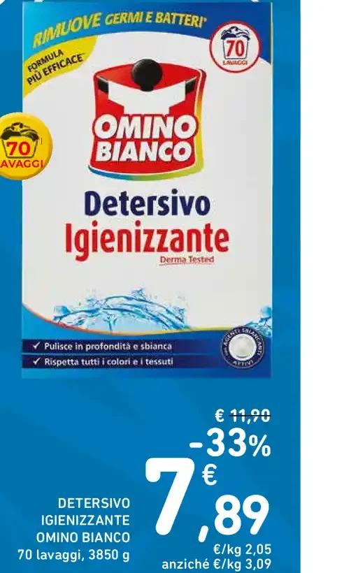 Detersivo igienizzante Omino Bianco