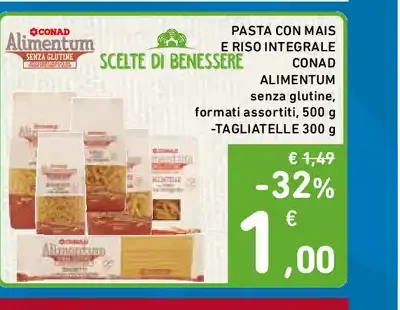 Pasta senza glutine Alimentum Conad