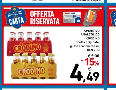 Aperitivo analcolico Crodino