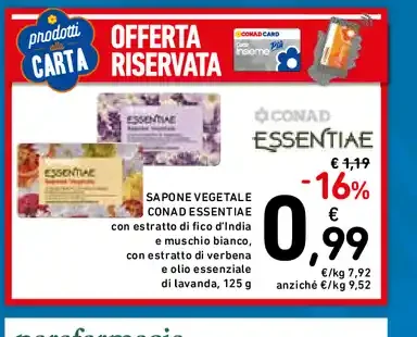 Sapone vegetale Essentiae Conad