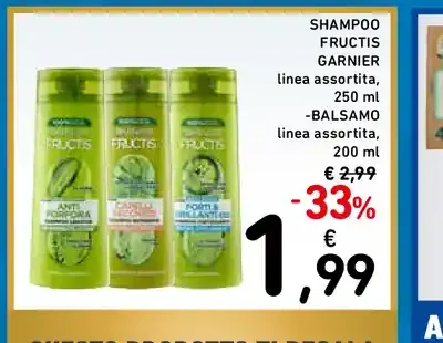 Shampoo e balsamo Fructis Garnier