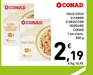 Cous cous e farro e orzo con verdure Conad