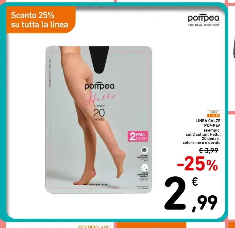 Linea calze Pompea