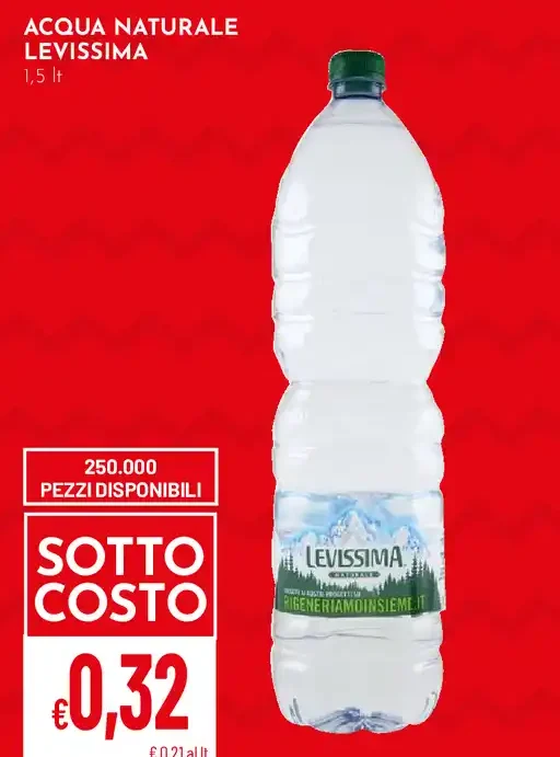 Acqua naturale Levissima