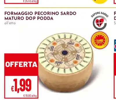 Formaggio pecorino sardo maturo DOP Podda