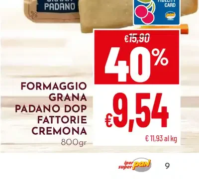 Formaggio Grana Padano DOP Fattorie Cremona