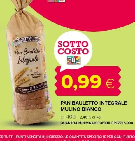 Pan bauletto integrale Mulino Bianco