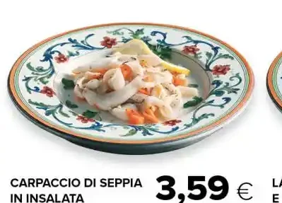 Carpaccio di seppia in insalata