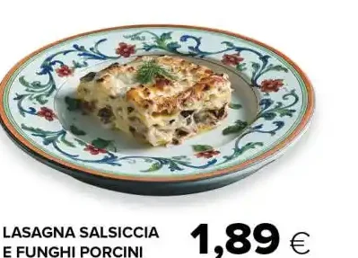 Lasagna salsiccia e funghi porcini