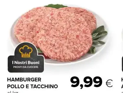 hamburger pollo e tacchino