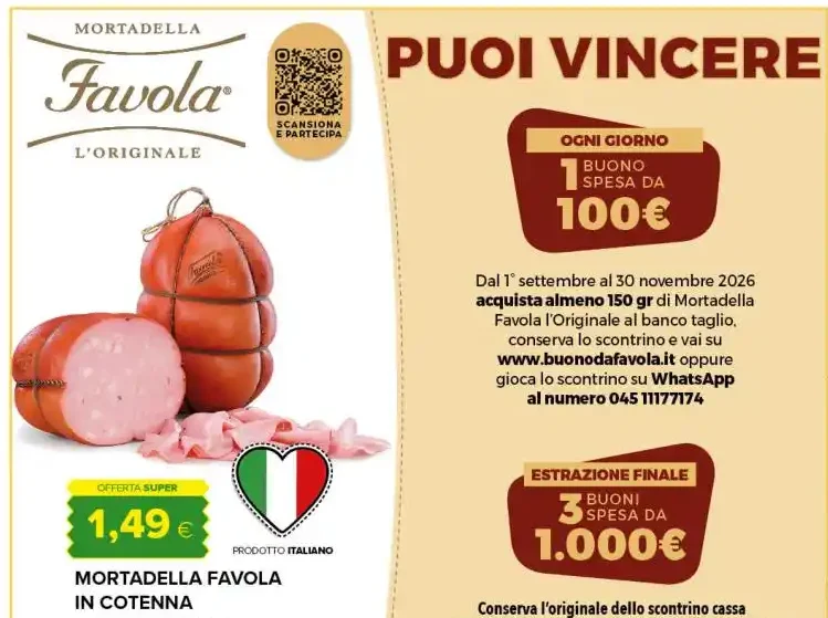 mortadella favola in cotenna