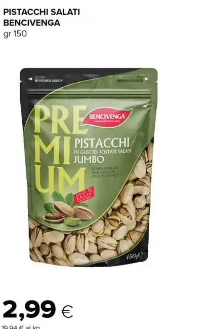 Pistacchi salati Bencivenga