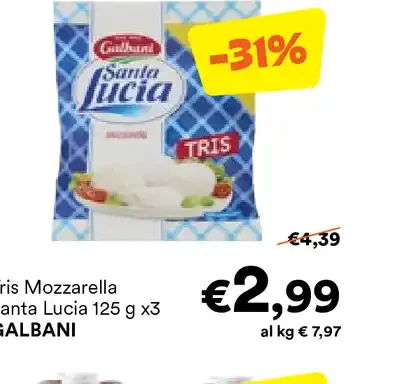Tris Mozzarella Santa Lucia