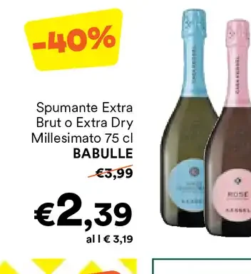 Spumante Extra Dry o Brut Millesimato
