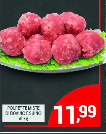 Polpette miste di bovino e suino