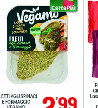 Filetti agli spinaci e formaggio Vegamo