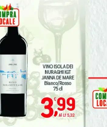 Vino Isola dei Nuraghi Janna de Mare