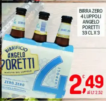 Birra Zero 4 Luppoli Angelo Poretti