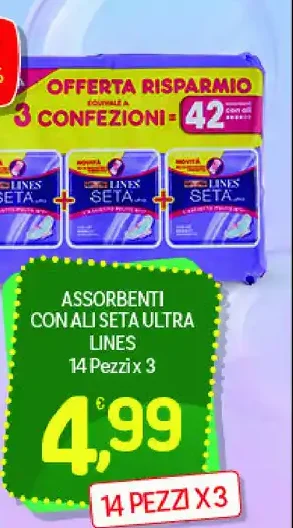 Assorbenti con ali ultra Lines