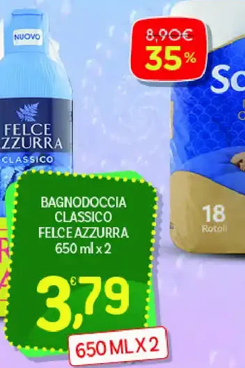 Bagno doccia classico Felce Azzurra