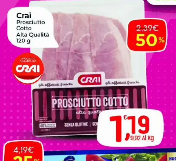 Prosciutto cotto alta qualità