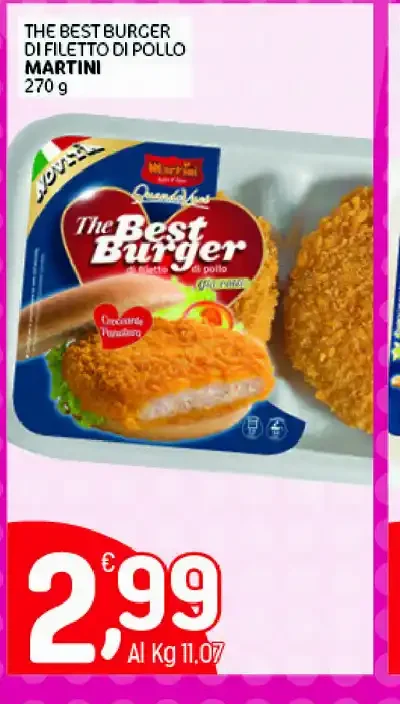 The Best Burger di filetto di pollo Martini