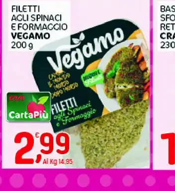Filetti agli spinaci e formaggio Vegamo