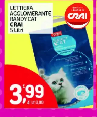 Lettiera agglomerante Randy Cat Crai