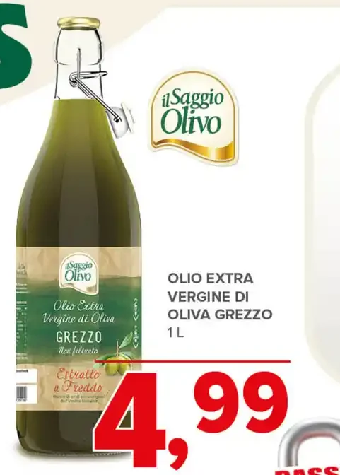 Olio extra vergine di oliva grezzo