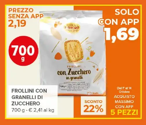 Frollini con granelli di zucchero
